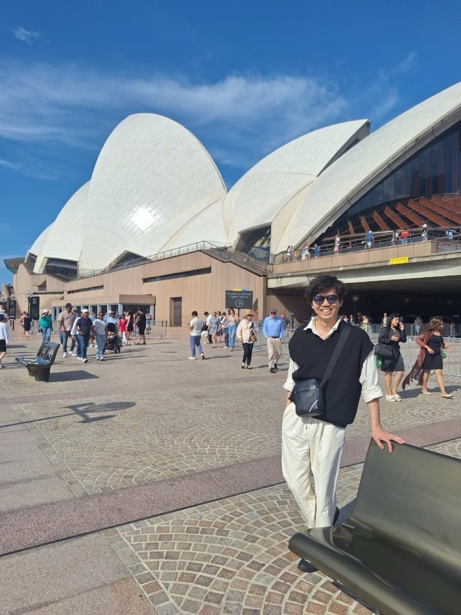 In front of the Sydney Opera House